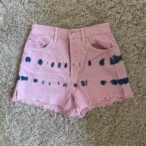 PacSun tie dye high waisted jean shorts!